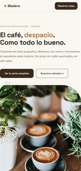 Web de ejemplo en móvil