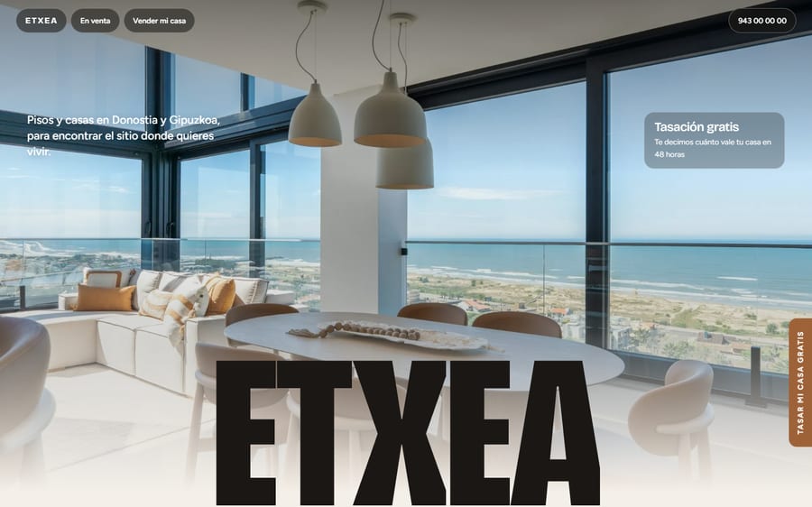 Diseño web para inmobiliarias: ejemplo de web en ordenador