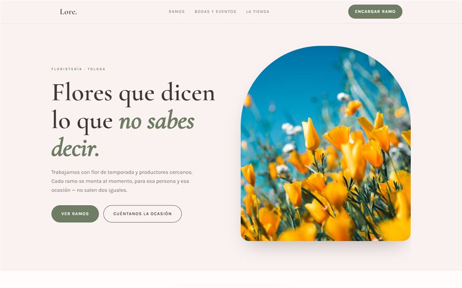 Web de floristería