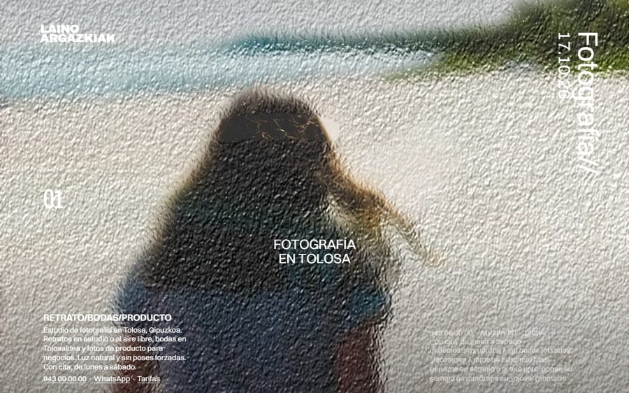 Muestra de web para estudio de fotografía: LAINO Argazkiak