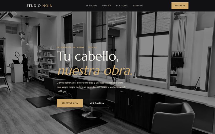 Web de peluquería