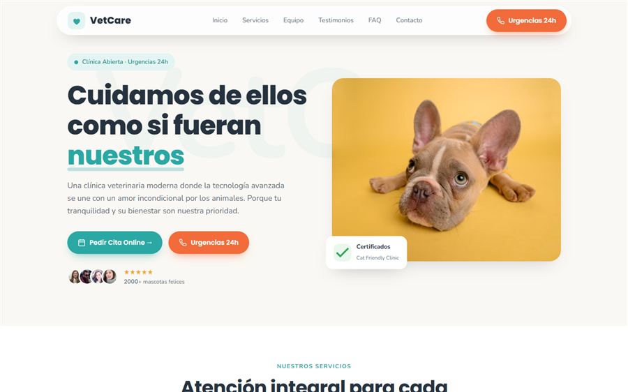 Web de veterinaria