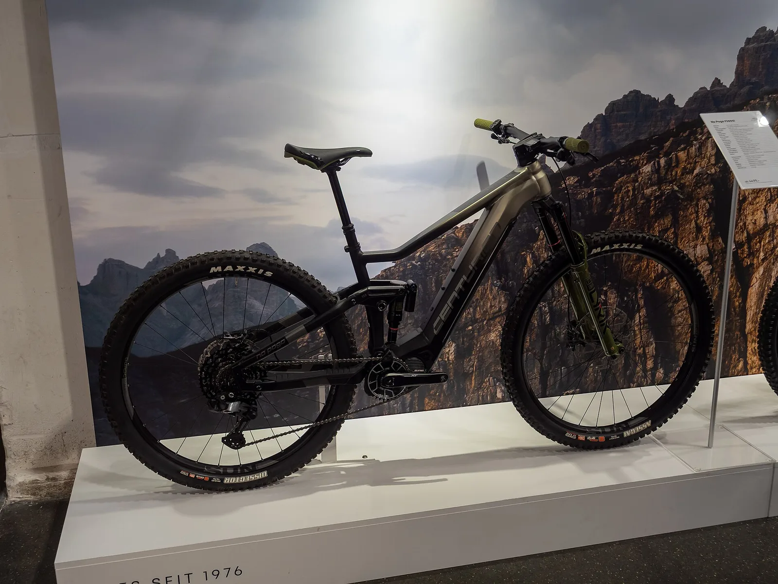 Bici eléctrica de montaña, en blanco y negro
